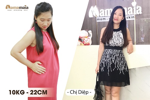 Chị Ngọc Diệp - Khách hàng giảm thành công 22cm mỡ bụng tại Mama Maia Spa