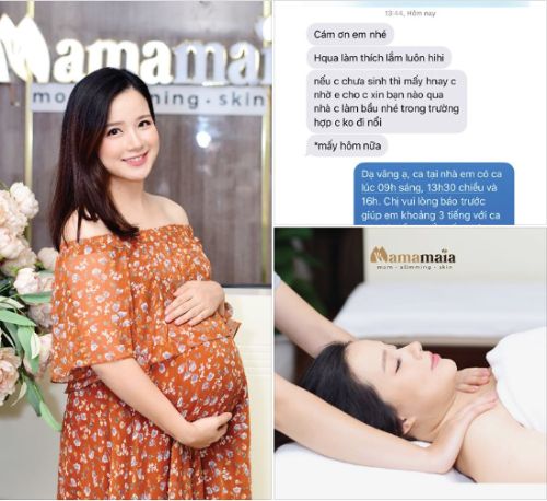 MC Minh Trang khen ngợi chất lượng dịch vụ massage bầu của Mama Maia Spa