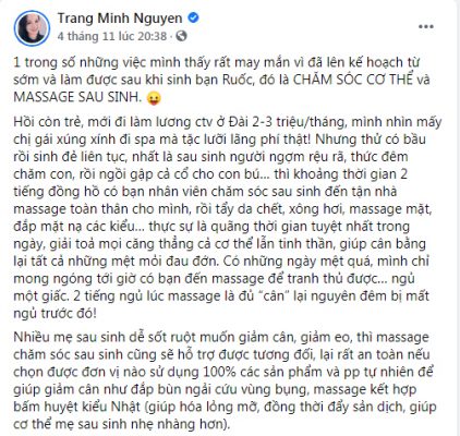 Bí quyết giảm béo sau sinh của MC Minh Trang