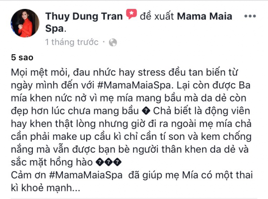 Chăm sóc bà bầu tại nhà của Mama Maia Spa là làm những gì
