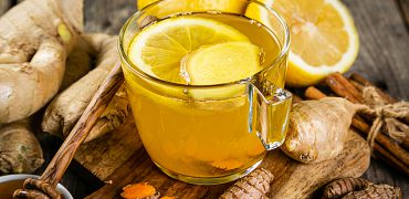 Fall Immune System Booster Ginger And Turmeric Tea And Ingredients