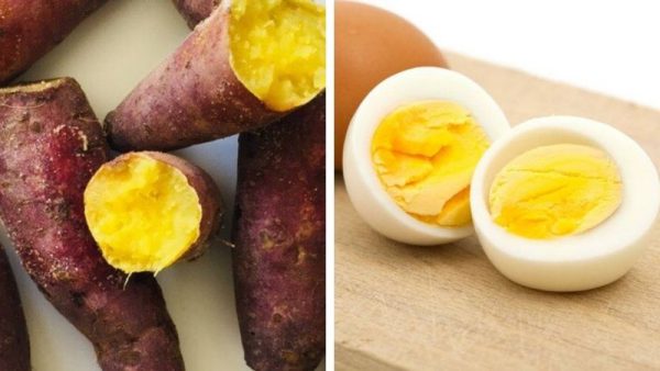 Cách giảm cân bằng trứng luộc và khoai lang hiệu quả